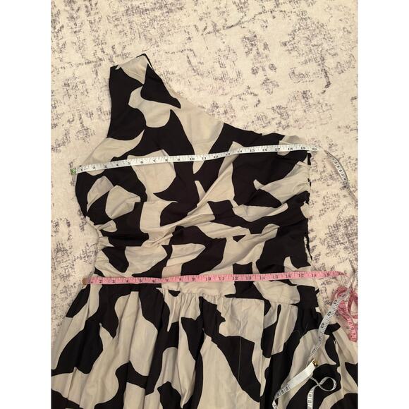 Abercrombie & Fitch One Shoulder Cut Out Maxi Dress Size XL Tall Pockets Coastal - Picture 12 of 13